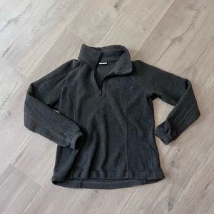 Columbia grey fleece quarter zip pullover women’s large